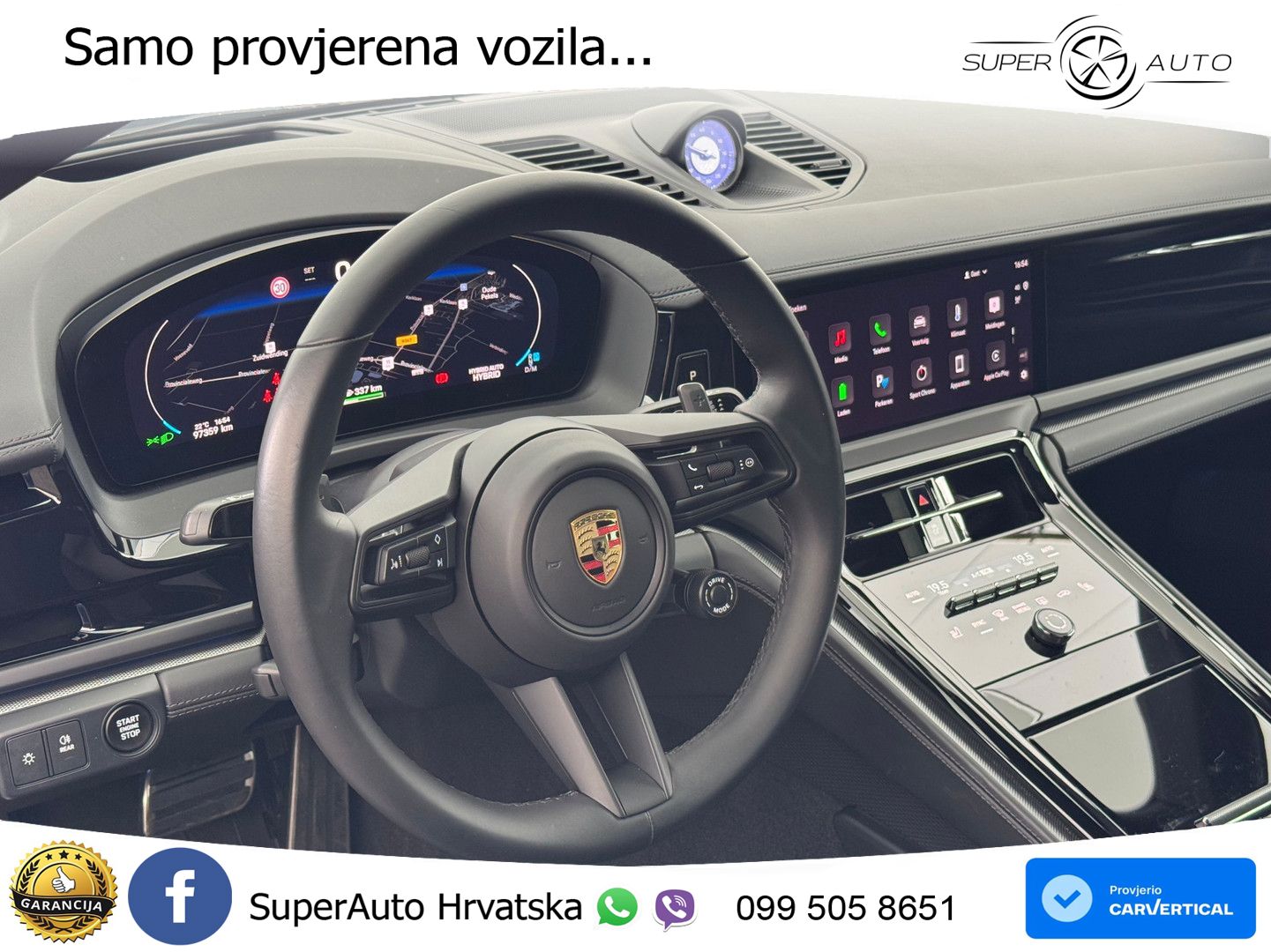 Porsche Panamera 4S 2.9 V6 (544 KS) E-Hybrid PDK ZRAČNI+ACC+GR SJED+KAM+PANO