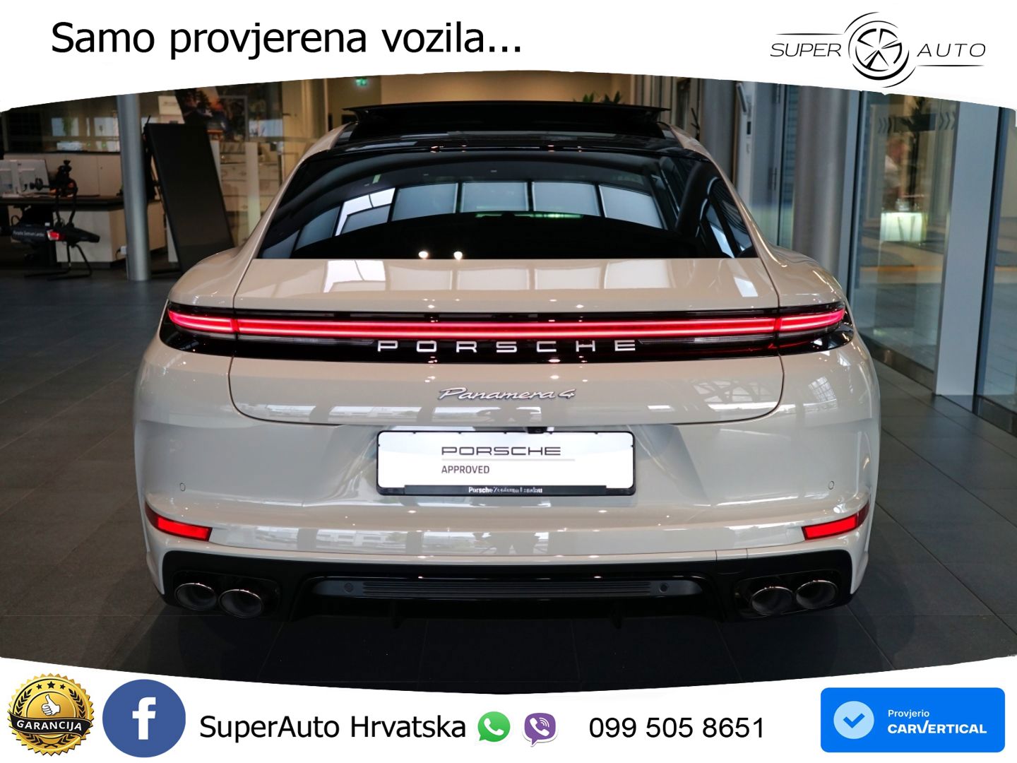Porsche Panamera 4 2.9 V6 (470 KS) E-Hybrid PDK ACC+HEAD+4xGR SJED+360+PANO