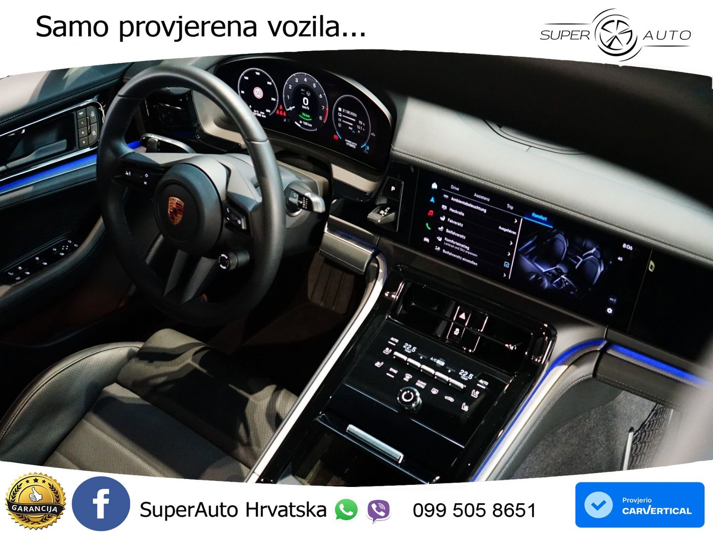 Porsche Panamera 4 2.9 V6 (470 KS) E-Hybrid PDK ACC+HEAD+4xGR SJED+360+PANO