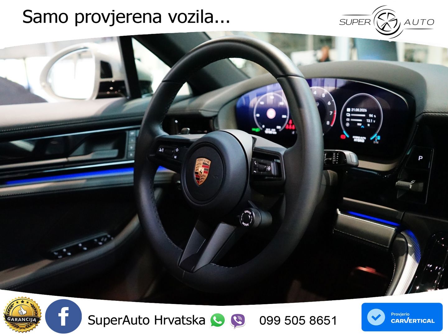Porsche Panamera 4 2.9 V6 (470 KS) E-Hybrid PDK ACC+HEAD+4xGR SJED+360+PANO