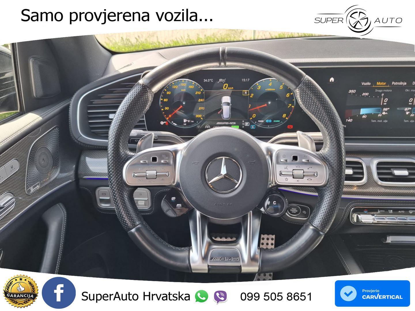Mercedes AMG GLE 63 V8 4M Aut. 571 KS, ZRAČNI+ACC+GR SJED+360+BURM+22"