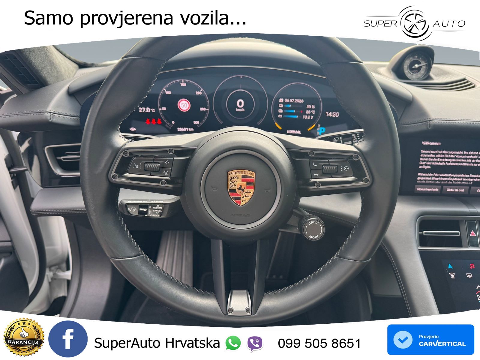 Porsche Taycan Turbo S 93.4 kWh (761 KS)