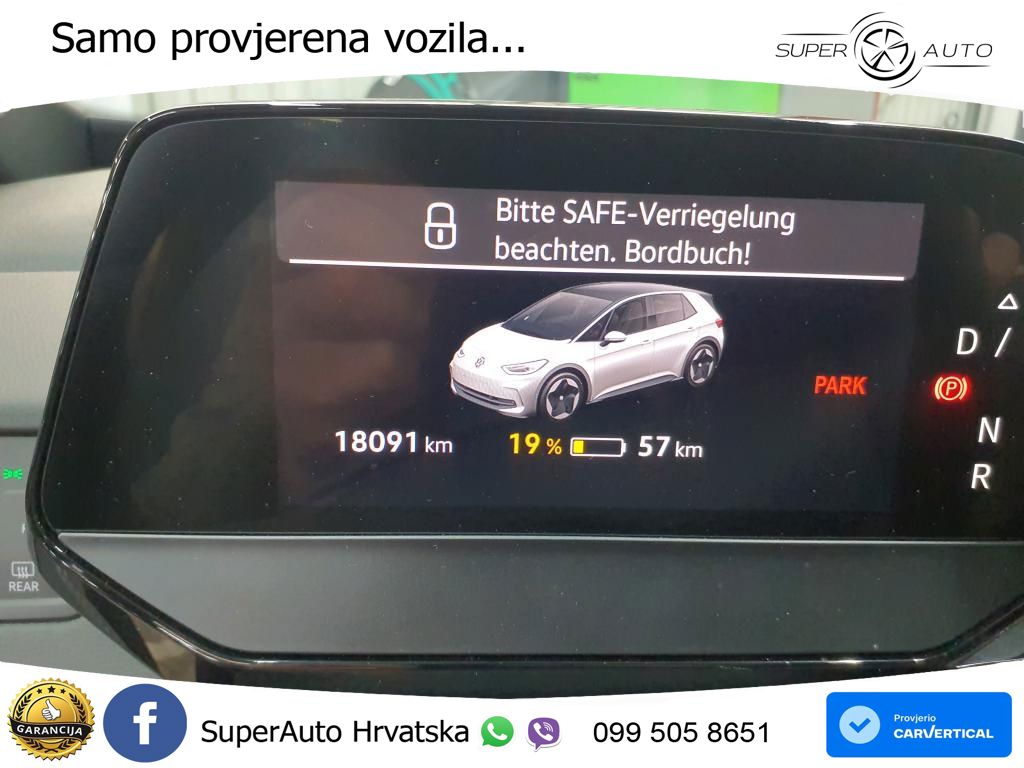Volkswagen ID.3 Pro 62 kWh (204 KS) LED+GR SJED+ACC
