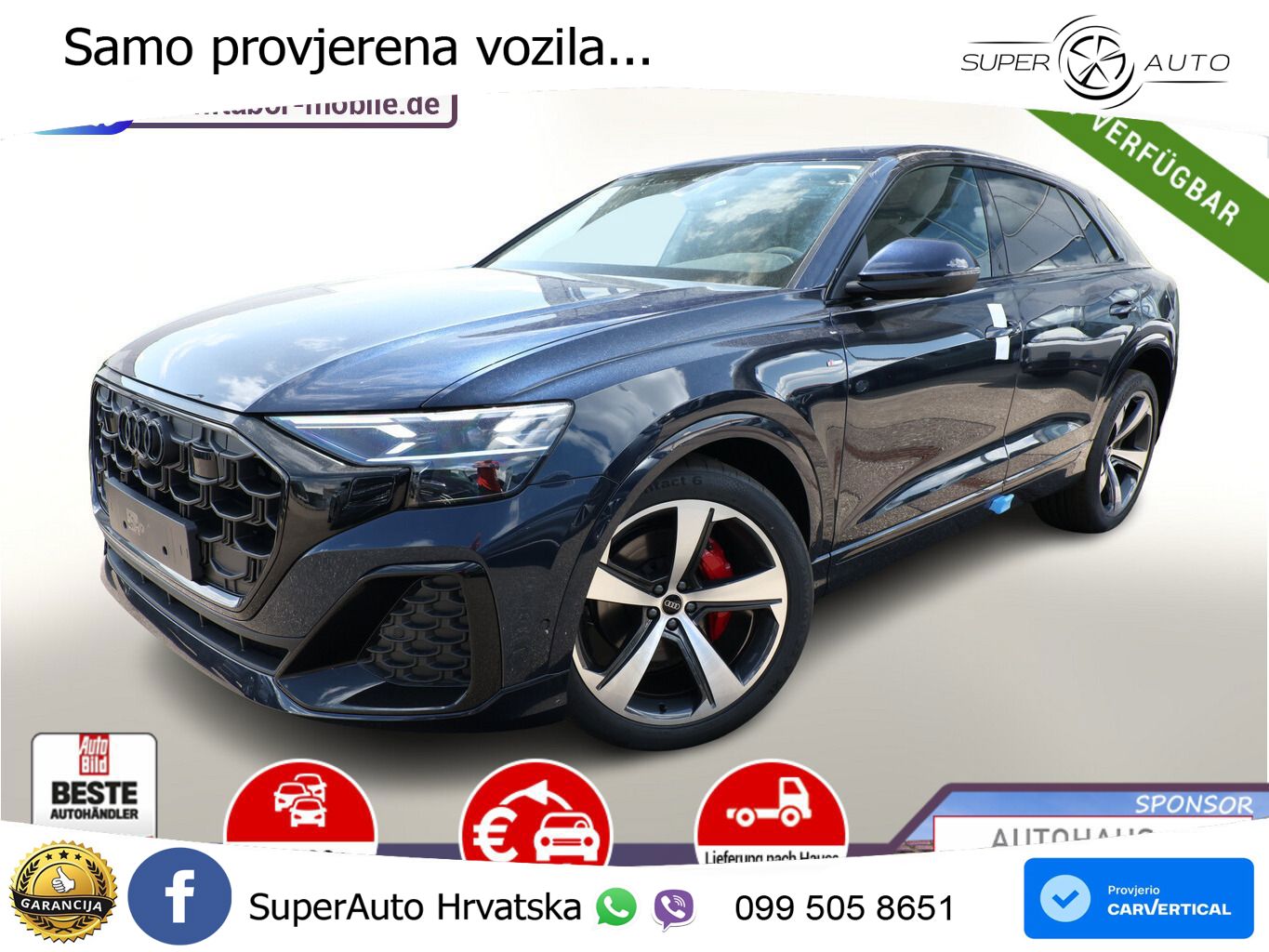 Audi Q8 50 TDI V6 (286 KS) quattro Tiptronic LED+GR SJED+ACC