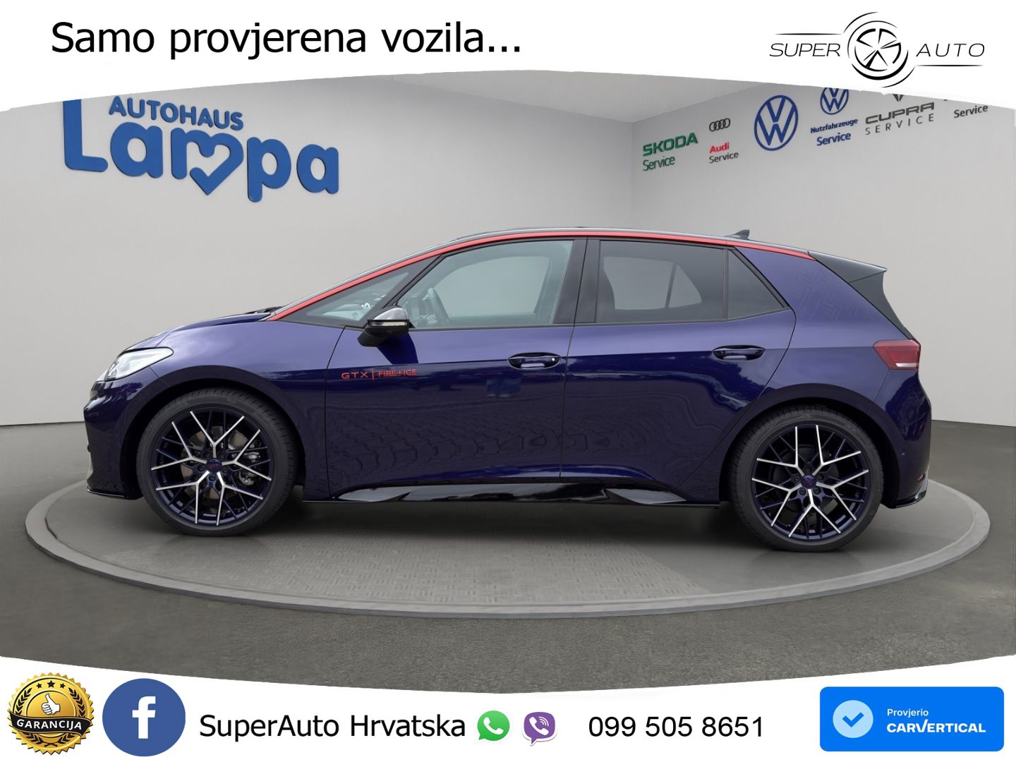 Volkswagen ID.3 GTX Performance 84 kWh (326 KS) LED+GR SJED+ACC