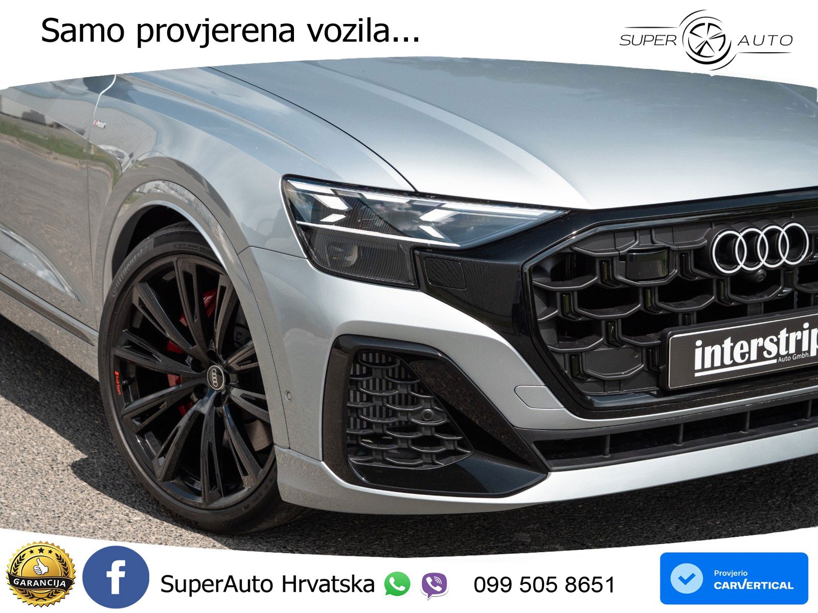 Audi Q8 60 TFSIe V6 (490 KS) quattro Tiptronic S line 489 KS LED+GR SJED+ACC