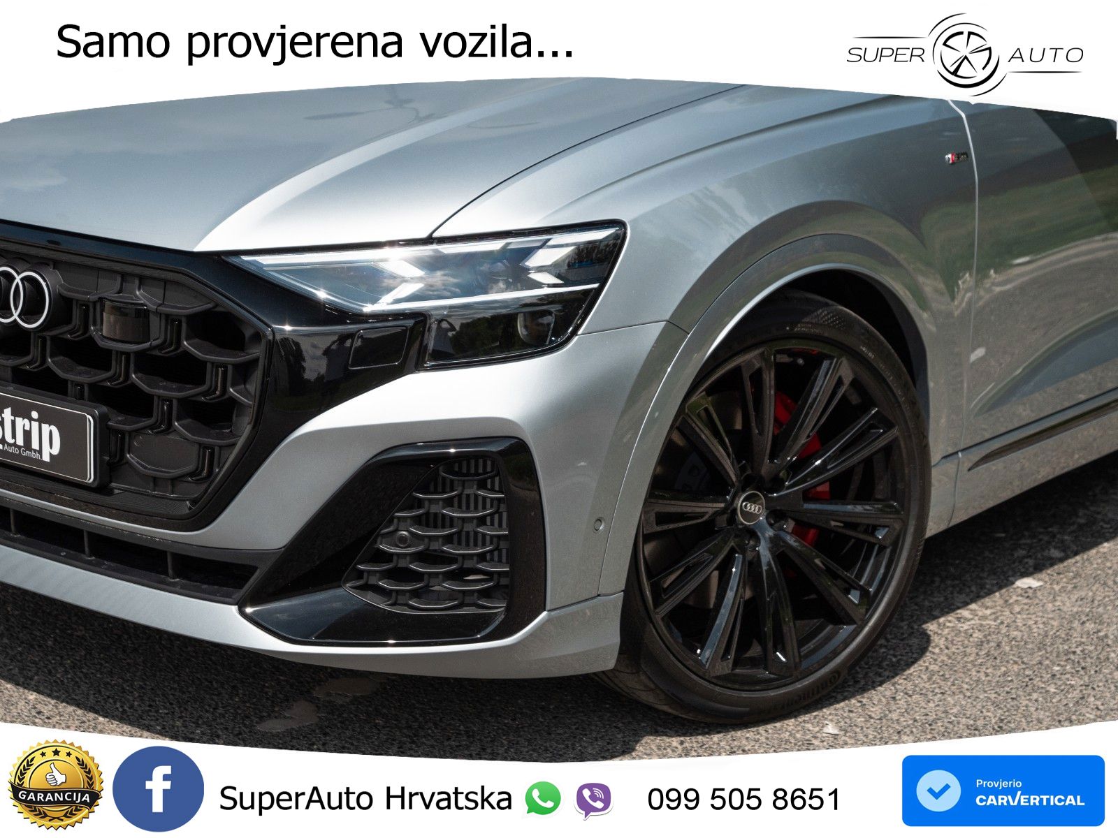 Audi Q8 60 TFSIe V6 (490 KS) quattro Tiptronic S line 489 KS LED+GR SJED+ACC