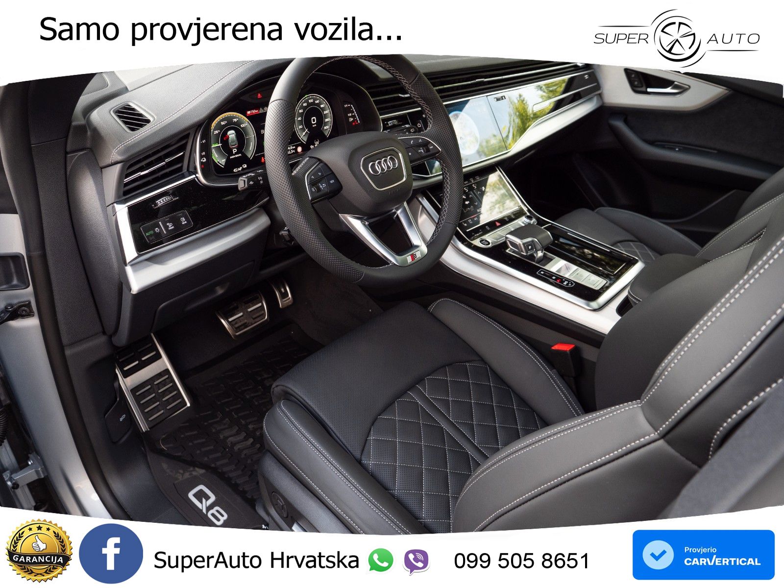 Audi Q8 60 TFSIe V6 (490 KS) quattro Tiptronic S line 489 KS LED+GR SJED+ACC