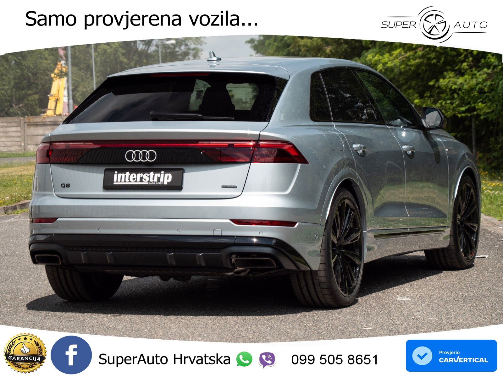 Audi Q8 60 TFSIe V6 (490 KS) quattro Tiptronic S line 489 KS LED+GR SJED+ACC