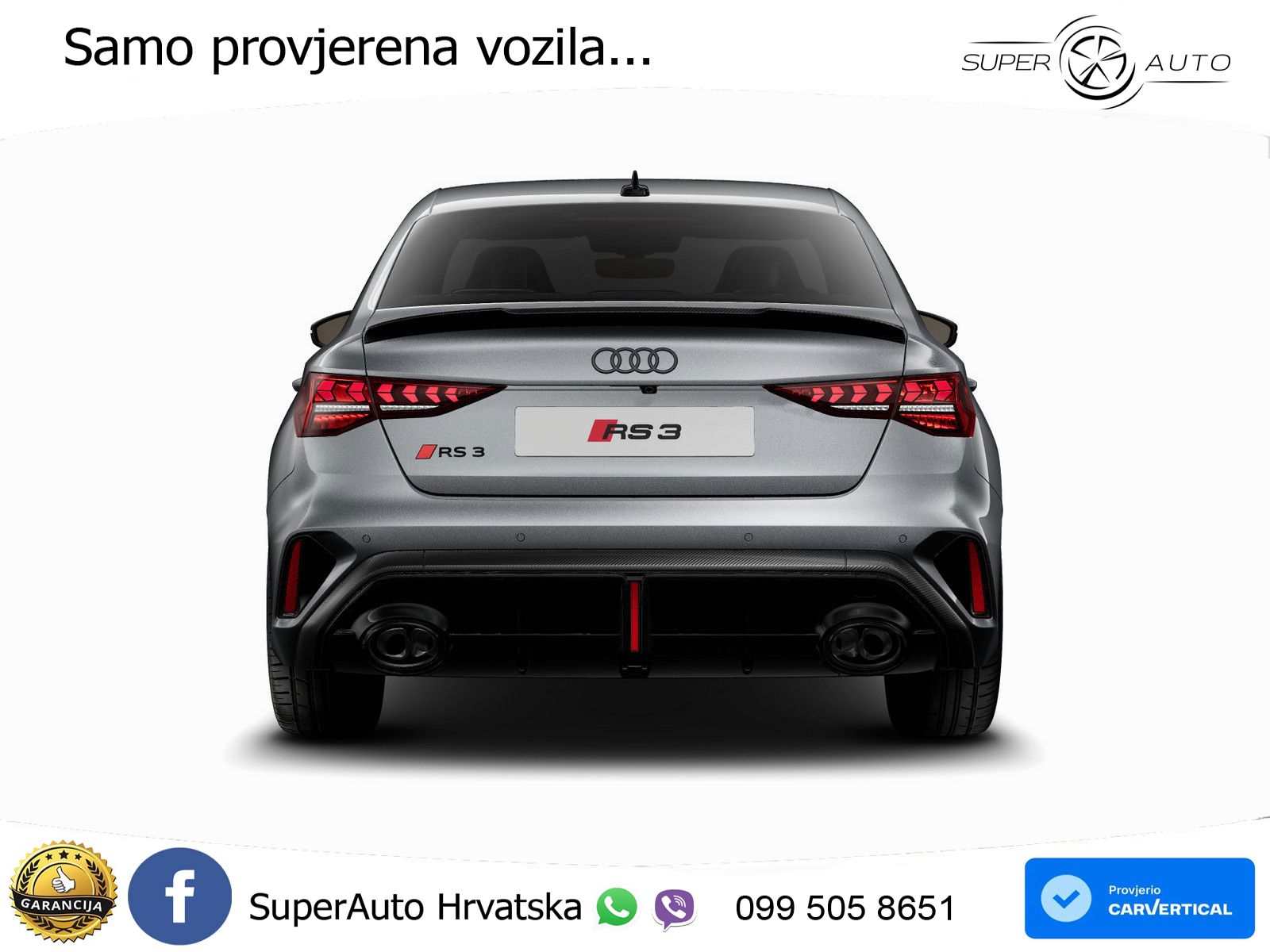 Audi RS3 Sedan 2.5 TFSI (400 KS) quattro S tronic LED+GR SJED+ACC