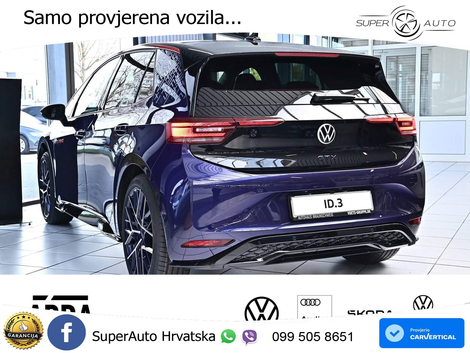Volkswagen ID.3 GTX Performance 84 kWh (326 KS) LED+GR SJED+ACC