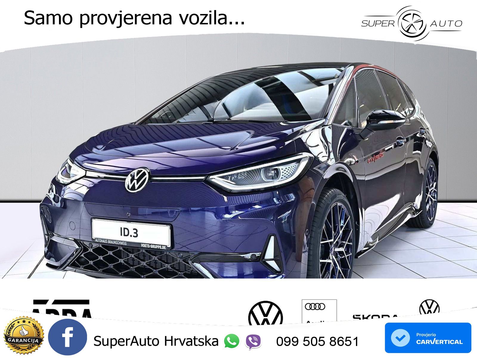 Volkswagen ID.3 GTX Performance 84 kWh (326 KS) LED+GR SJED+ACC