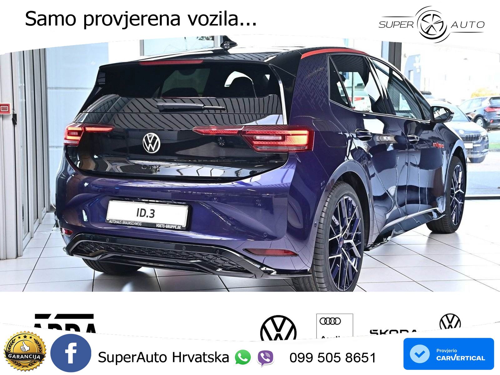 Volkswagen ID.3 GTX Performance 84 kWh (326 KS) LED+GR SJED+ACC
