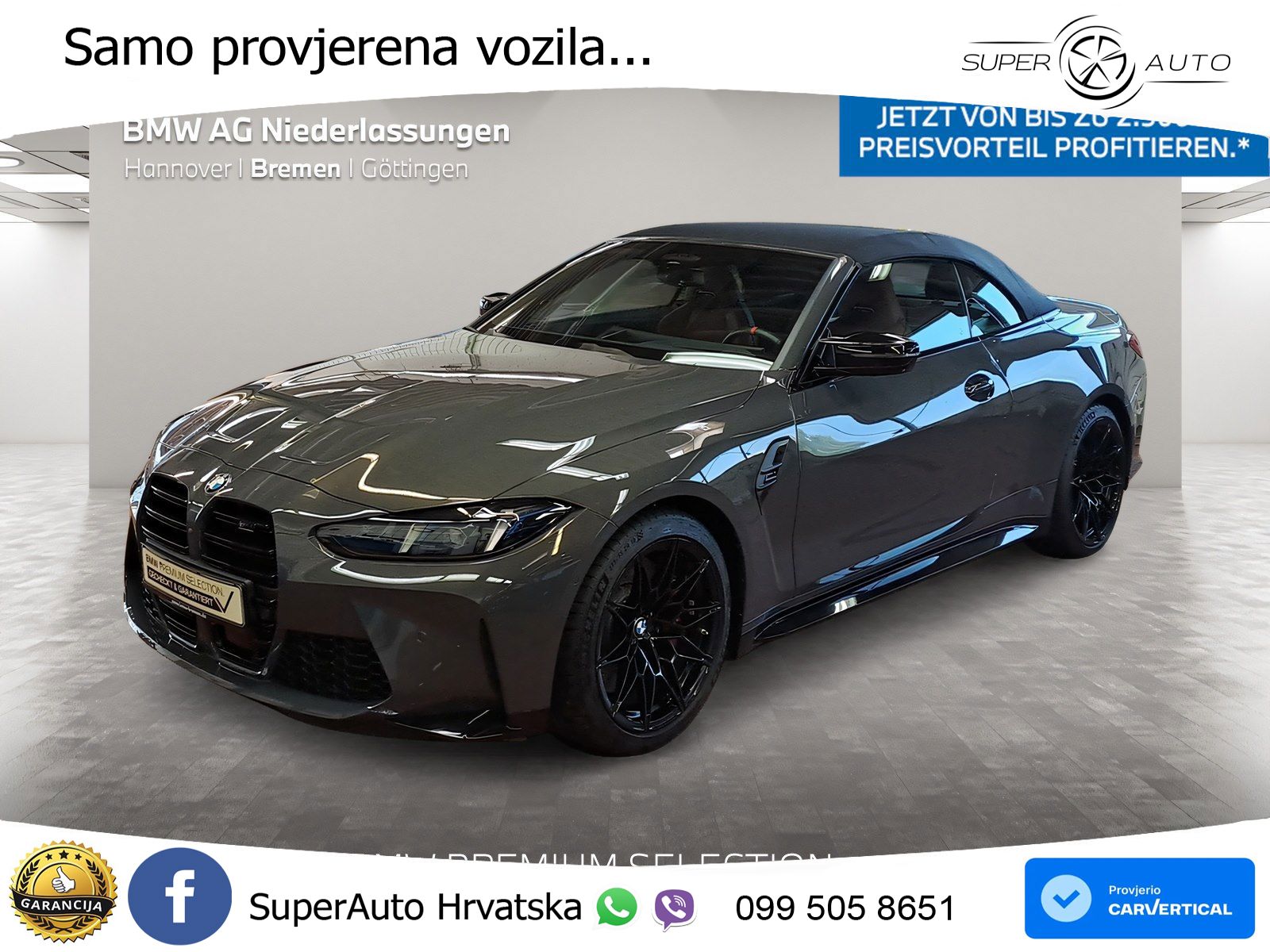 BMW M4 Convertible Competition 3.0 (530 KS) xDrive Steptronic LED+GR SJED+ACC