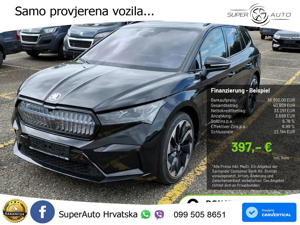 Škoda Enyaq iV 80x 82 kWh (265 KS) AWD SportLine LED+GR SJED+ACC