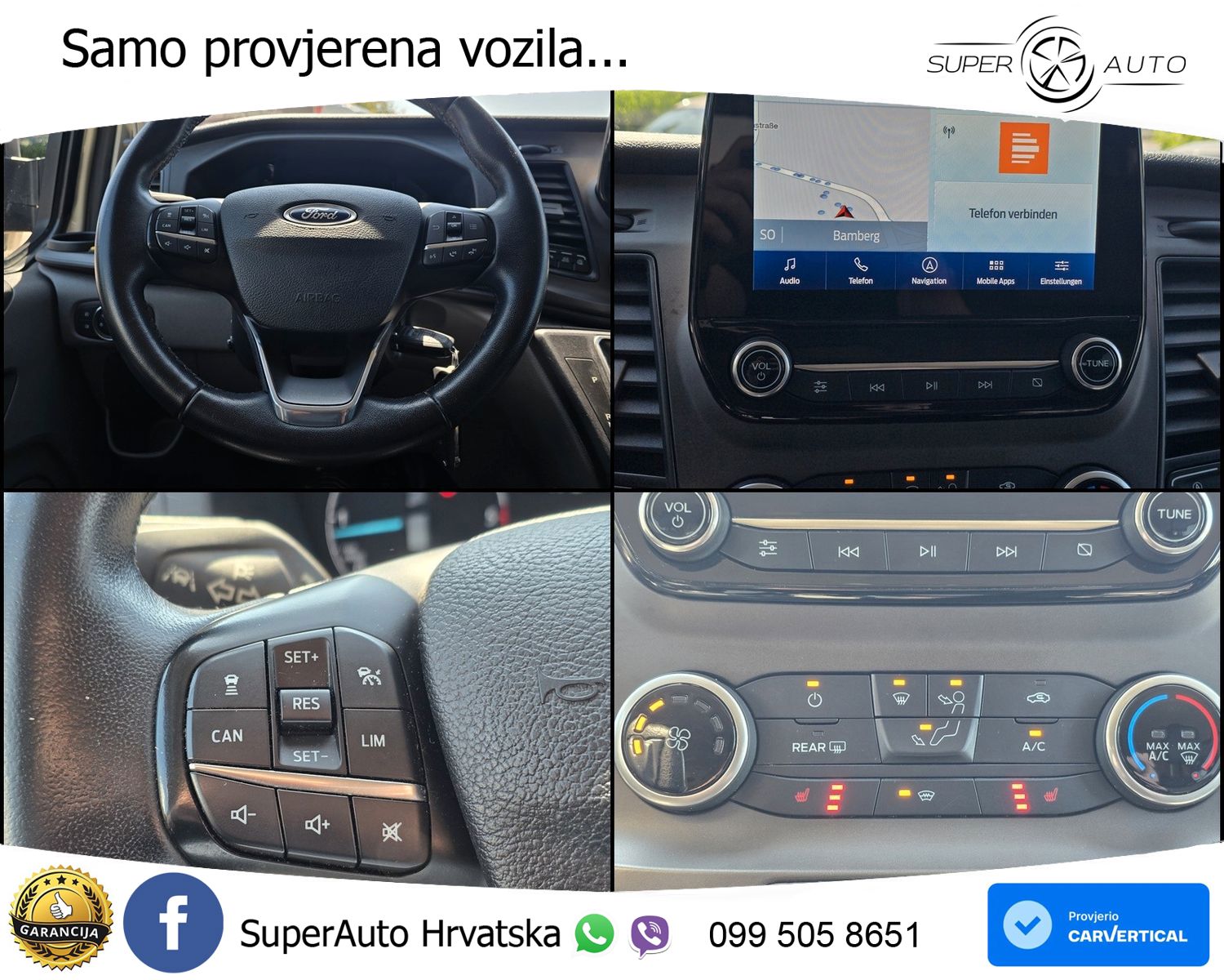 Ford Transit Custom L2 8 sjedala LED+GR SJED+ACC