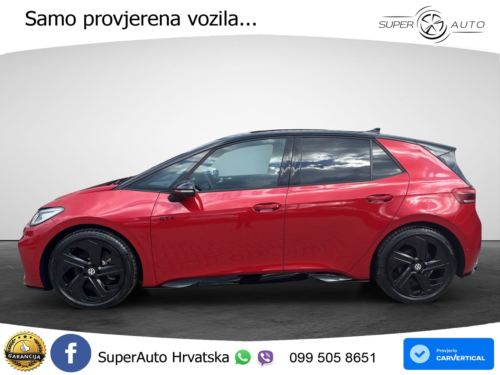 Volkswagen ID.3 GTX Performance 84 kWh (326 KS) LED+GR SJED+ACC