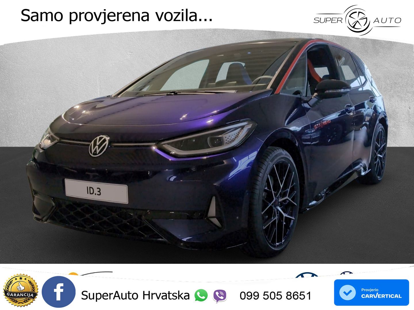 Volkswagen ID.3 GTX Performance 84 kWh (326 KS) LED+GR SJED+ACC