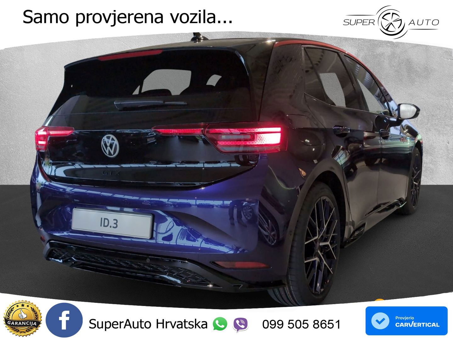 Volkswagen ID.3 GTX Performance 84 kWh (326 KS) LED+GR SJED+ACC