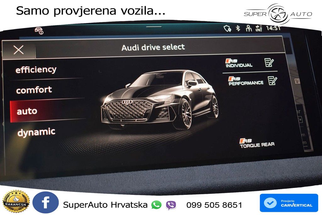 Audi RS3 Sedan 2.5 TFSI (400 KS) quattro S tronic LED+GR SJED+ACC