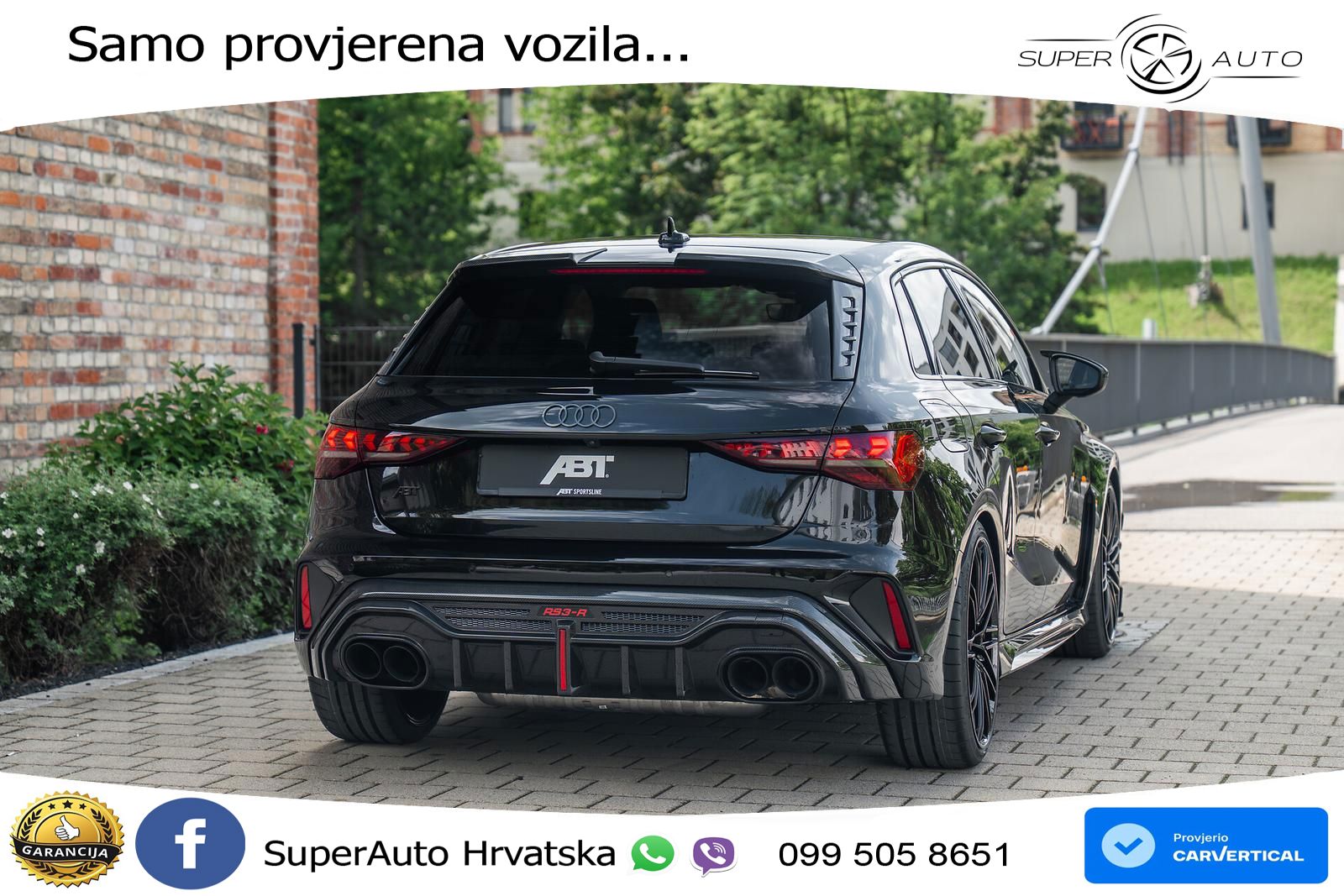 Audi RS3-R ABT Sportback 2.5 TFSI (510 KS) quattro S tronic LED+GR SJED+ACC