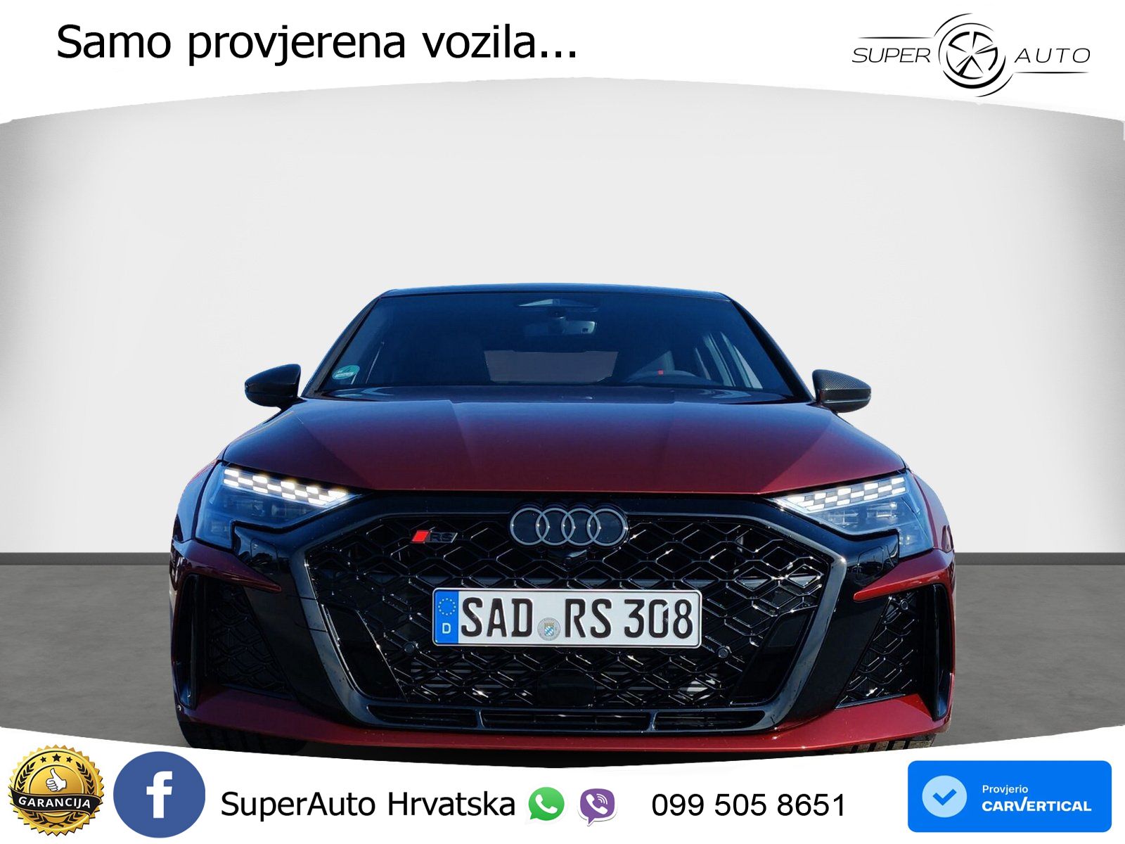 Audi RS3 Sedan 2.5 TFSI (400 KS) quattro S tronic LED+GR SJED+ACC