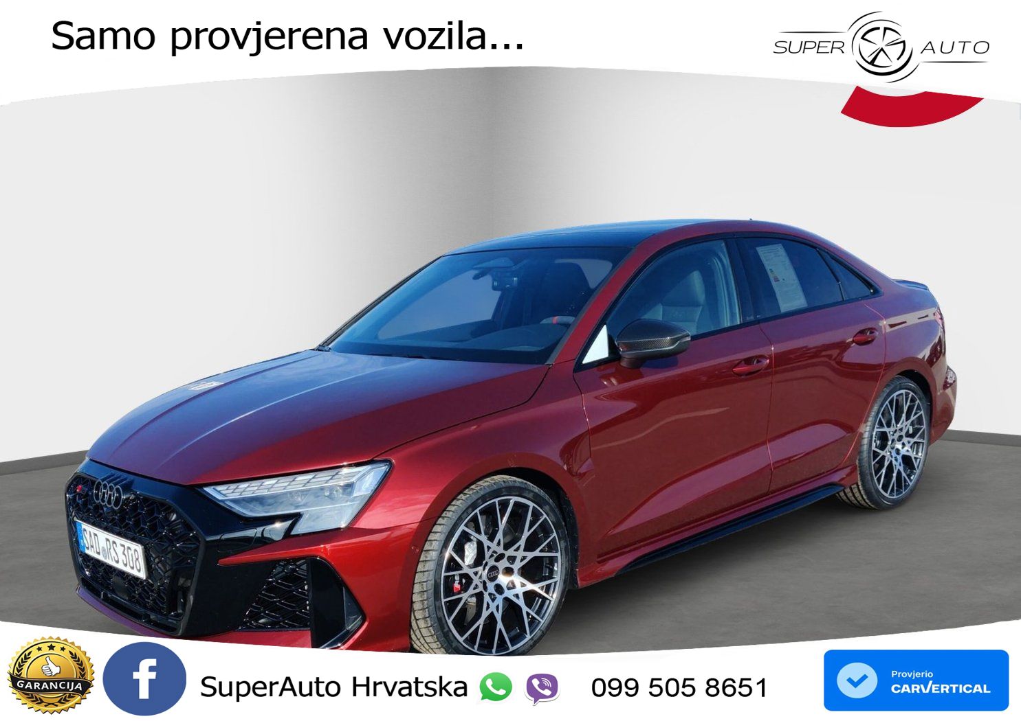 Audi RS3 Sedan 2.5 TFSI (400 KS) quattro S tronic LED+GR SJED+ACC