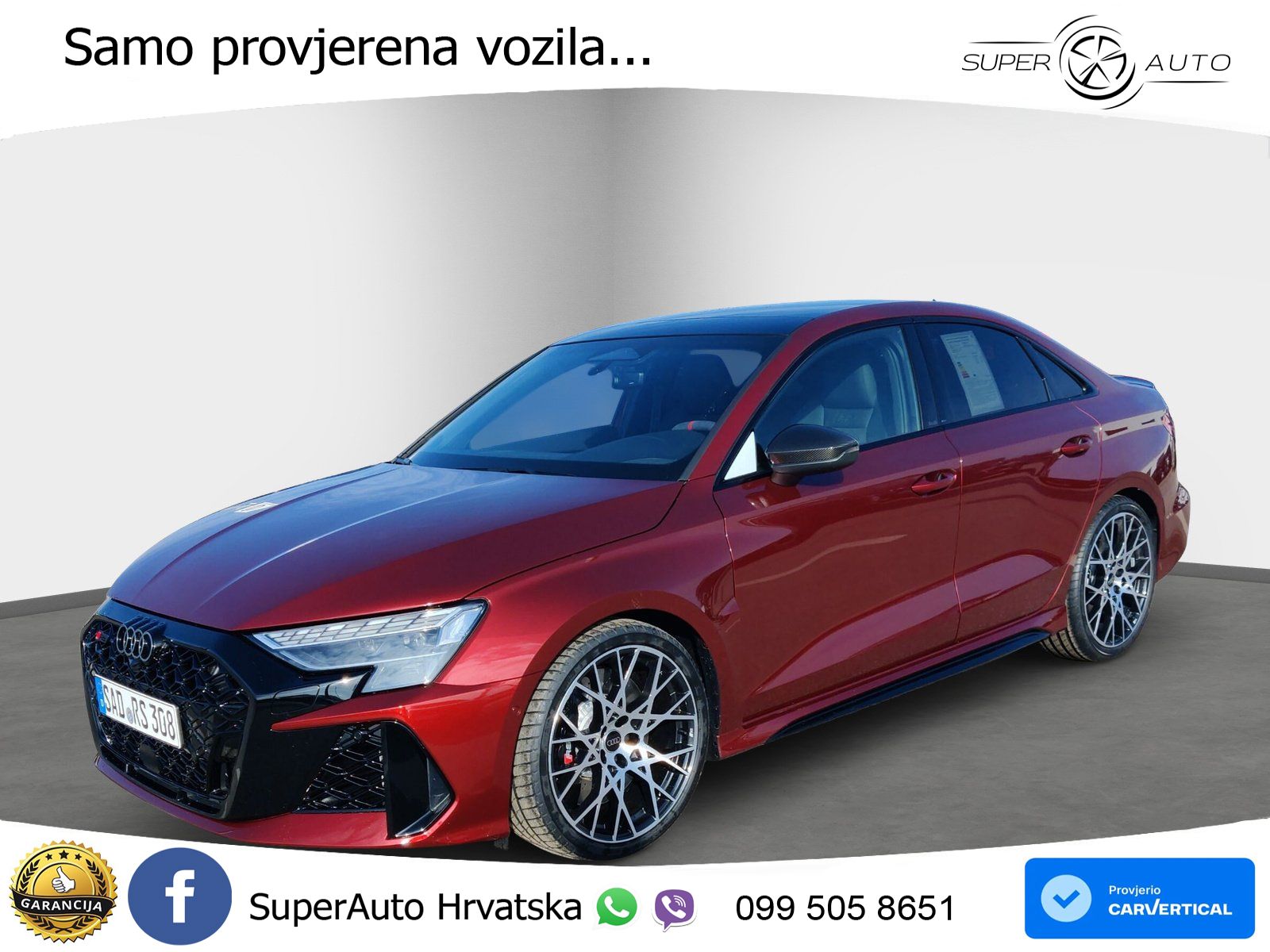 Audi RS3 Sedan 2.5 TFSI (400 KS) quattro S tronic LED+GR SJED+ACC