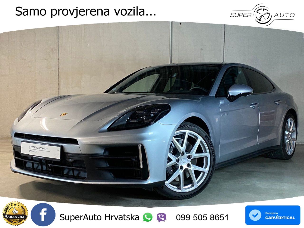 Porsche Panamera 4 2.9 V6 (470 KS) E-Hybrid PDK ACC+HEAD+4xGR SJED+360+PANO