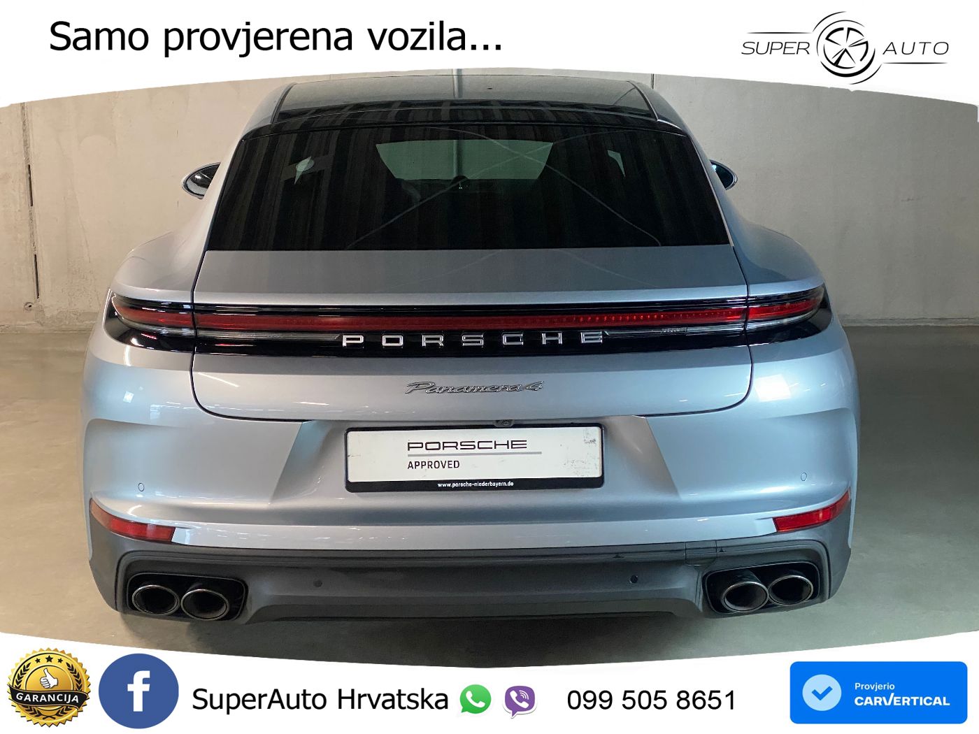 Porsche Panamera 4 2.9 V6 (470 KS) E-Hybrid PDK ACC+HEAD+4xGR SJED+360+PANO