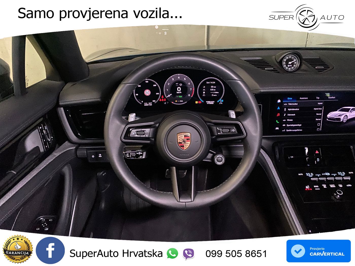 Porsche Panamera 4 2.9 V6 (470 KS) E-Hybrid PDK ACC+HEAD+4xGR SJED+360+PANO