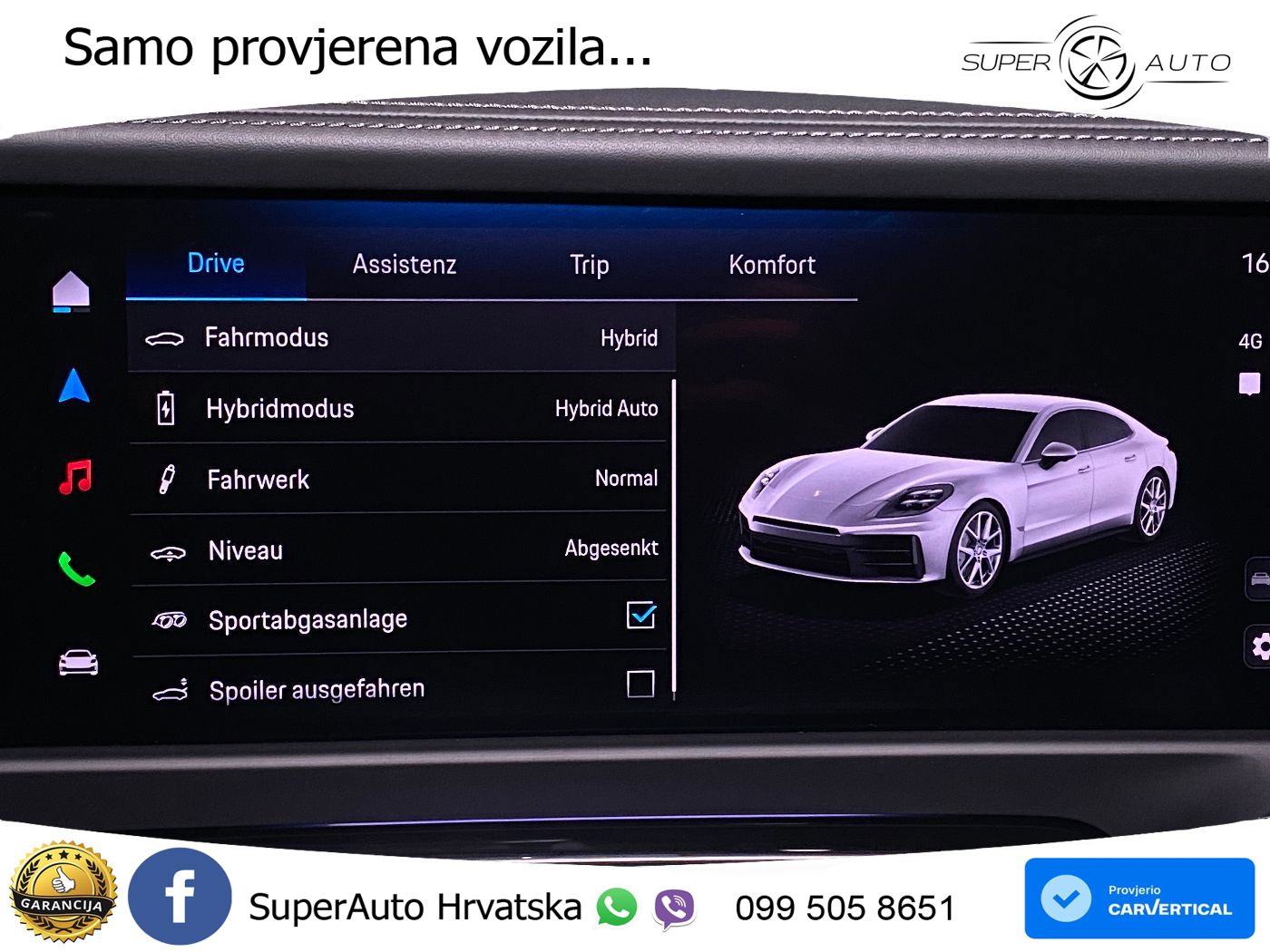 Porsche Panamera 4 2.9 V6 (470 KS) E-Hybrid PDK ACC+HEAD+4xGR SJED+360+PANO