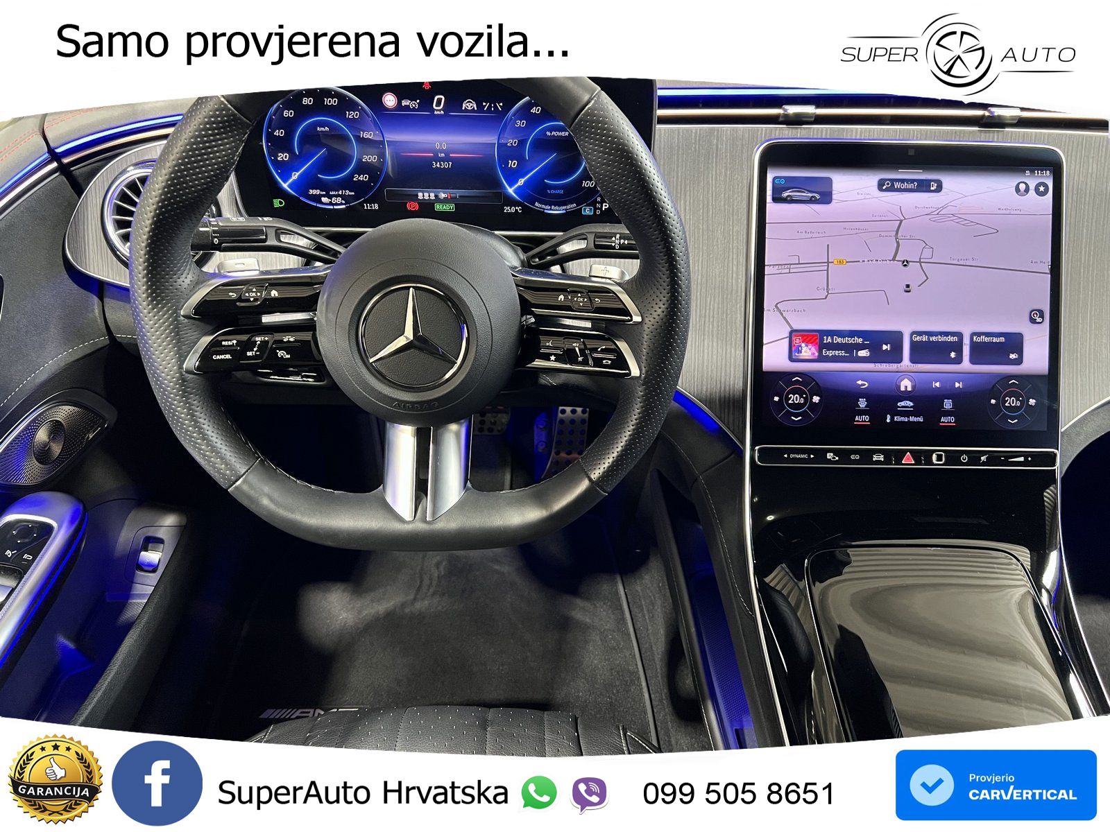 Mercedes EQE 500 100 kWh (408 KS) 4MATIC AMG ZRAČNI+ACC+GR SJED+360+PANO