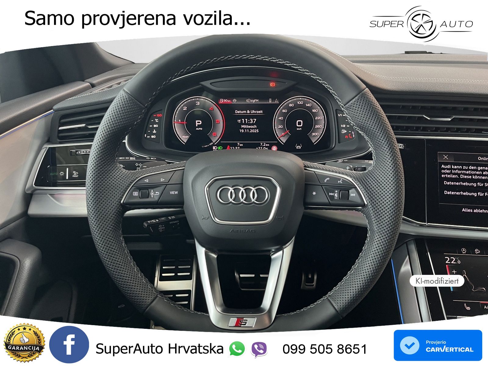 Audi Q8 50 TDI V6 (286 KS) quattro Tiptronic S line LED+GR SJED+ACC