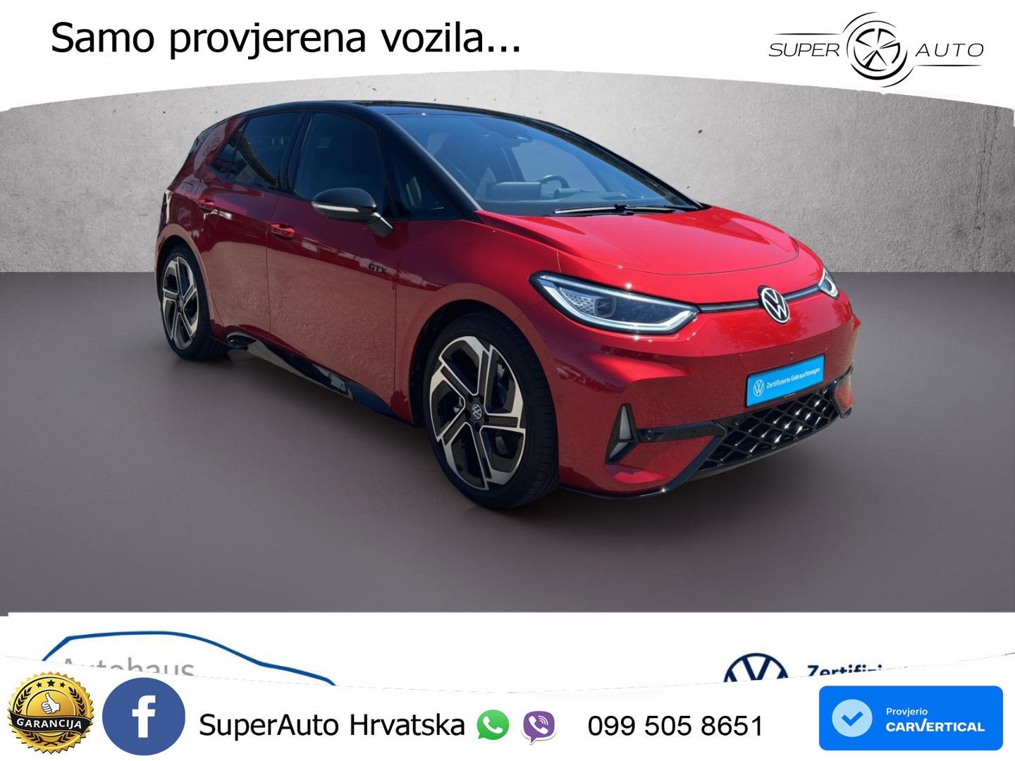 Volkswagen ID.3 GTX 84 kWh (286 KS) LED+GR SJED+ACC