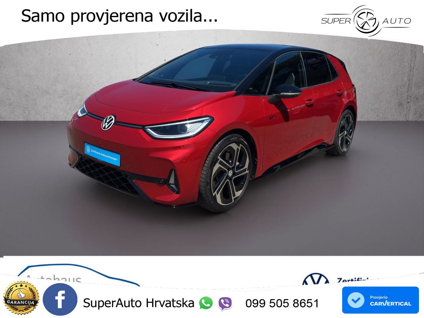 Volkswagen ID.3 GTX 84 kWh (286 KS) LED+GR SJED+ACC
