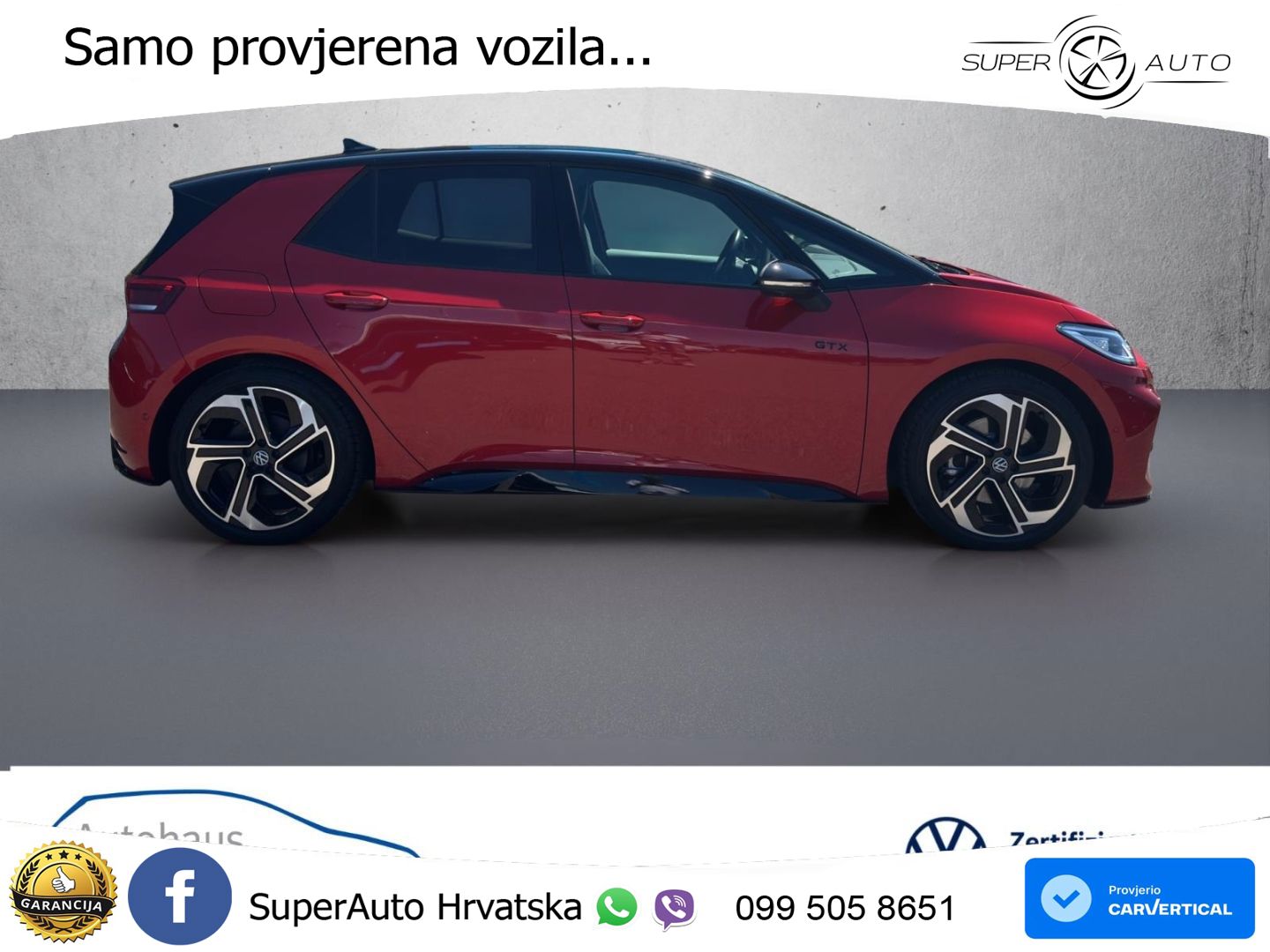 Volkswagen ID.3 GTX 84 kWh (286 KS) LED+GR SJED+ACC
