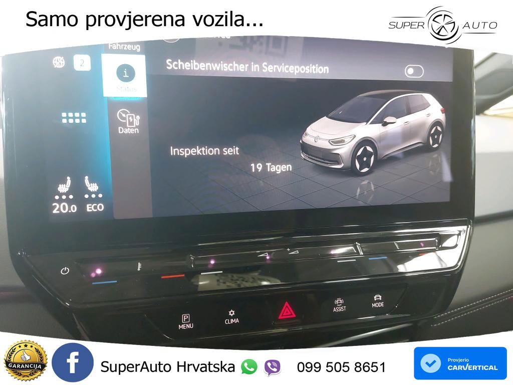 Volkswagen ID.3 Pro 62 kWh (204 KS) LED+GR SJED+ACC