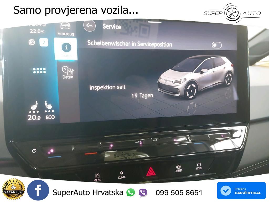 Volkswagen ID.3 Pro 62 kWh (204 KS) LED+GR SJED+ACC
