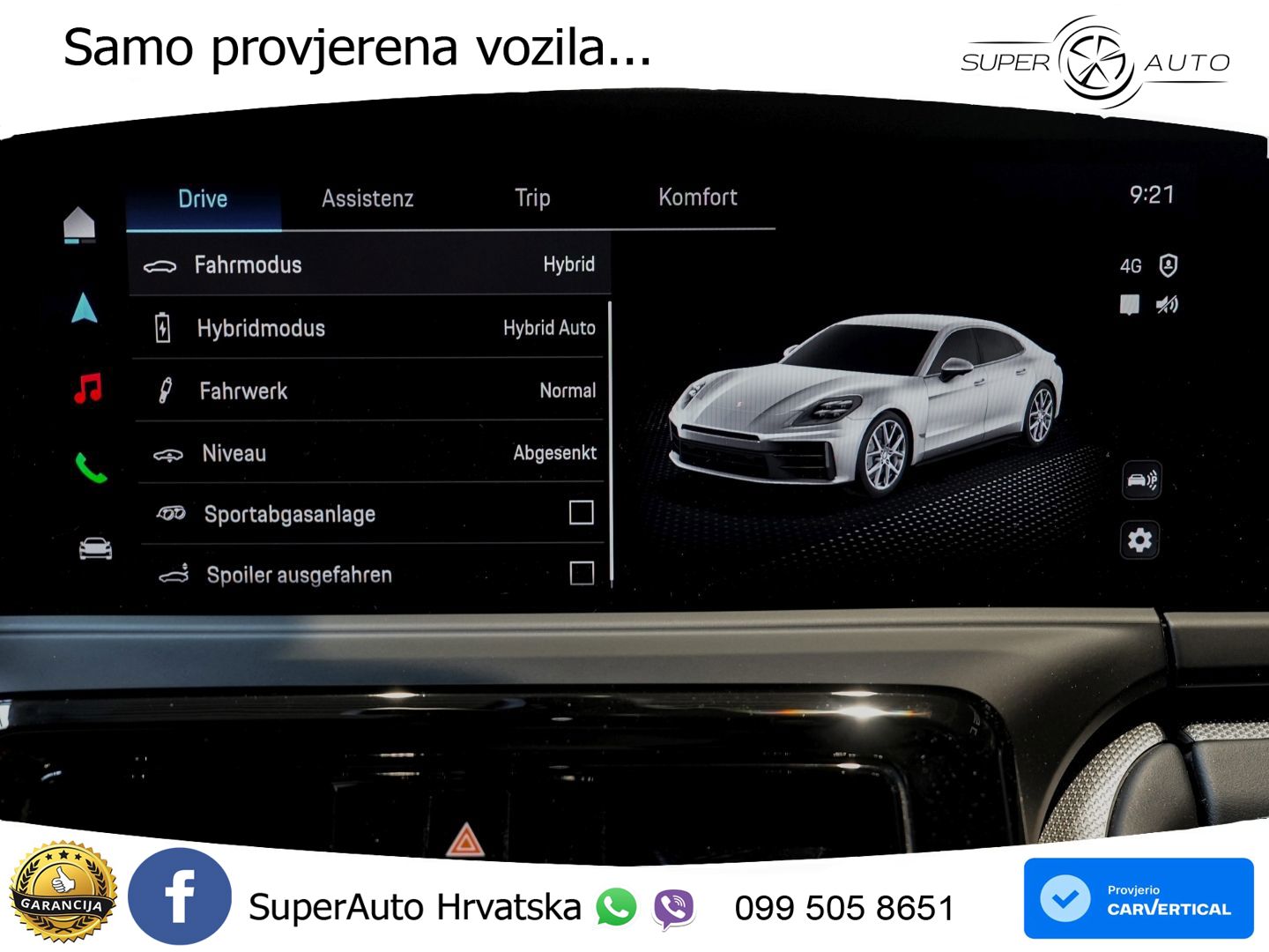 Porsche Panamera 4S 2.9 V6 (544 KS) E-Hybrid PDK LED+GR SJED+ACC