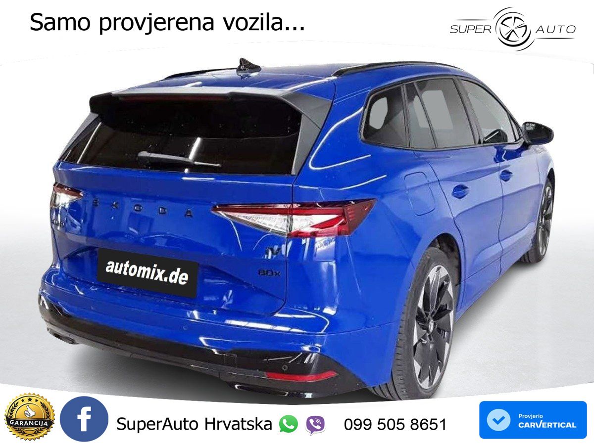 Škoda Enyaq iV 80x 82 kWh (265 KS) AWD SportLine LED+GR SJED+ACC