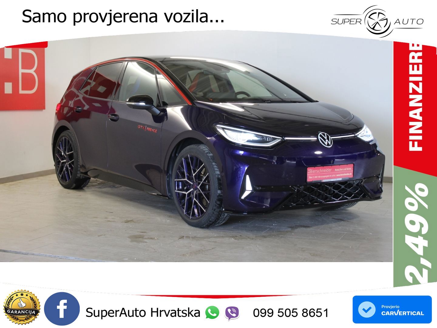 Volkswagen ID.3 GTX Performance 84 kWh (326 KS)