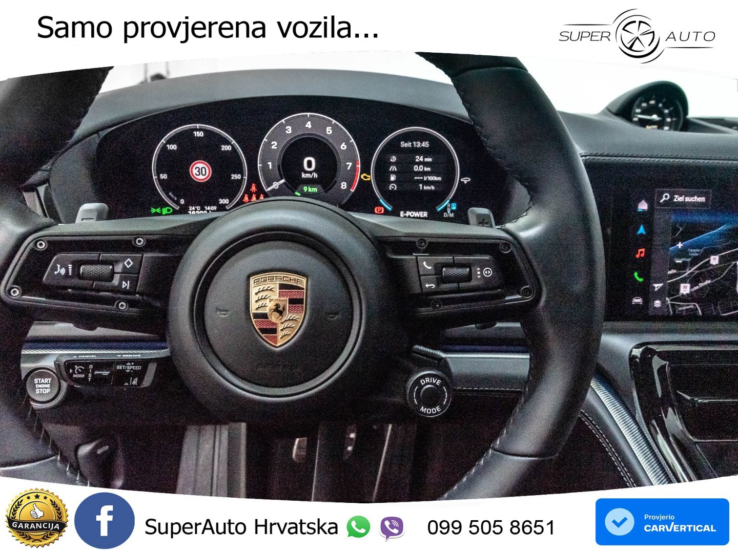 Porsche Panamera 4 2.9 V6 (470 KS) E-Hybrid PDK ACC+HEAD+4xGR SJED+360+PANO
