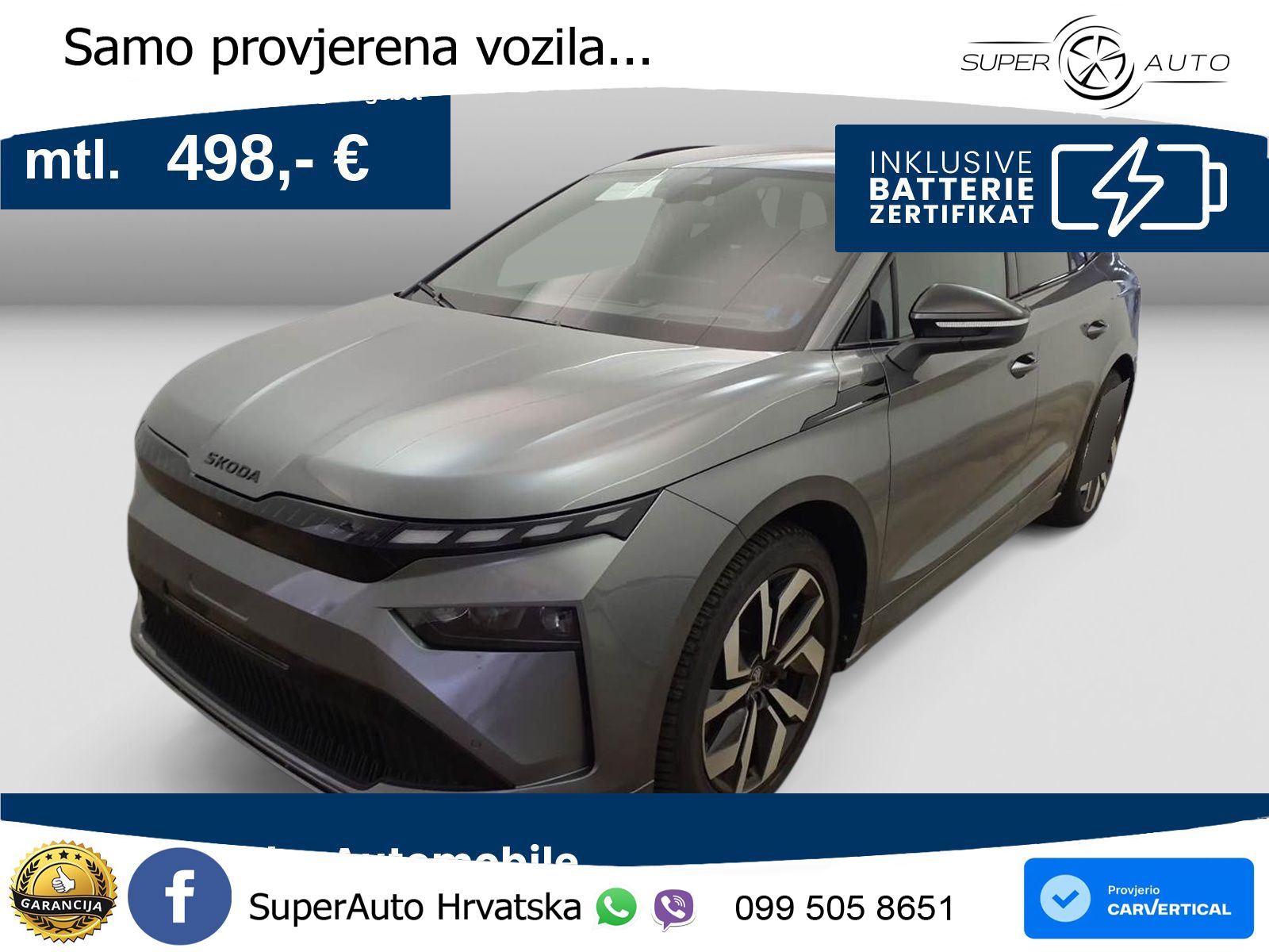 Škoda Enyaq 85 82 kWh (286 KS) SportLine LED+GR SJED+ACC