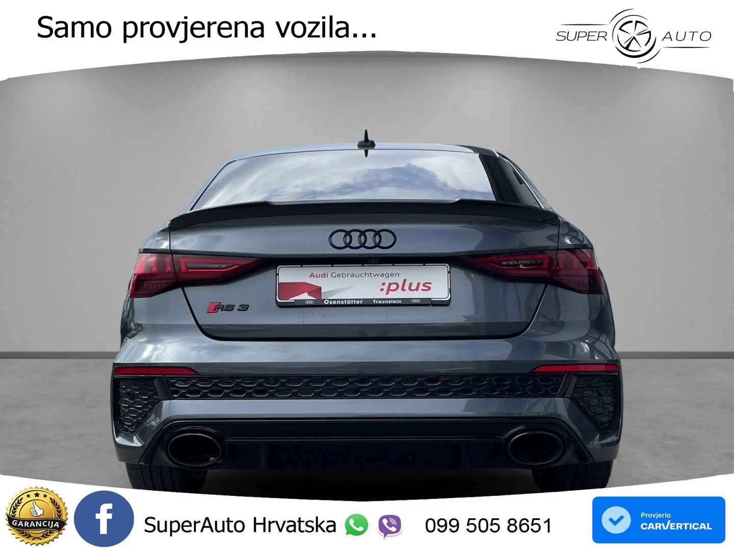 Audi RS3 Sedan 2.5 TFSI (400 KS) quattro S tronic LED+GR SJED+ACC