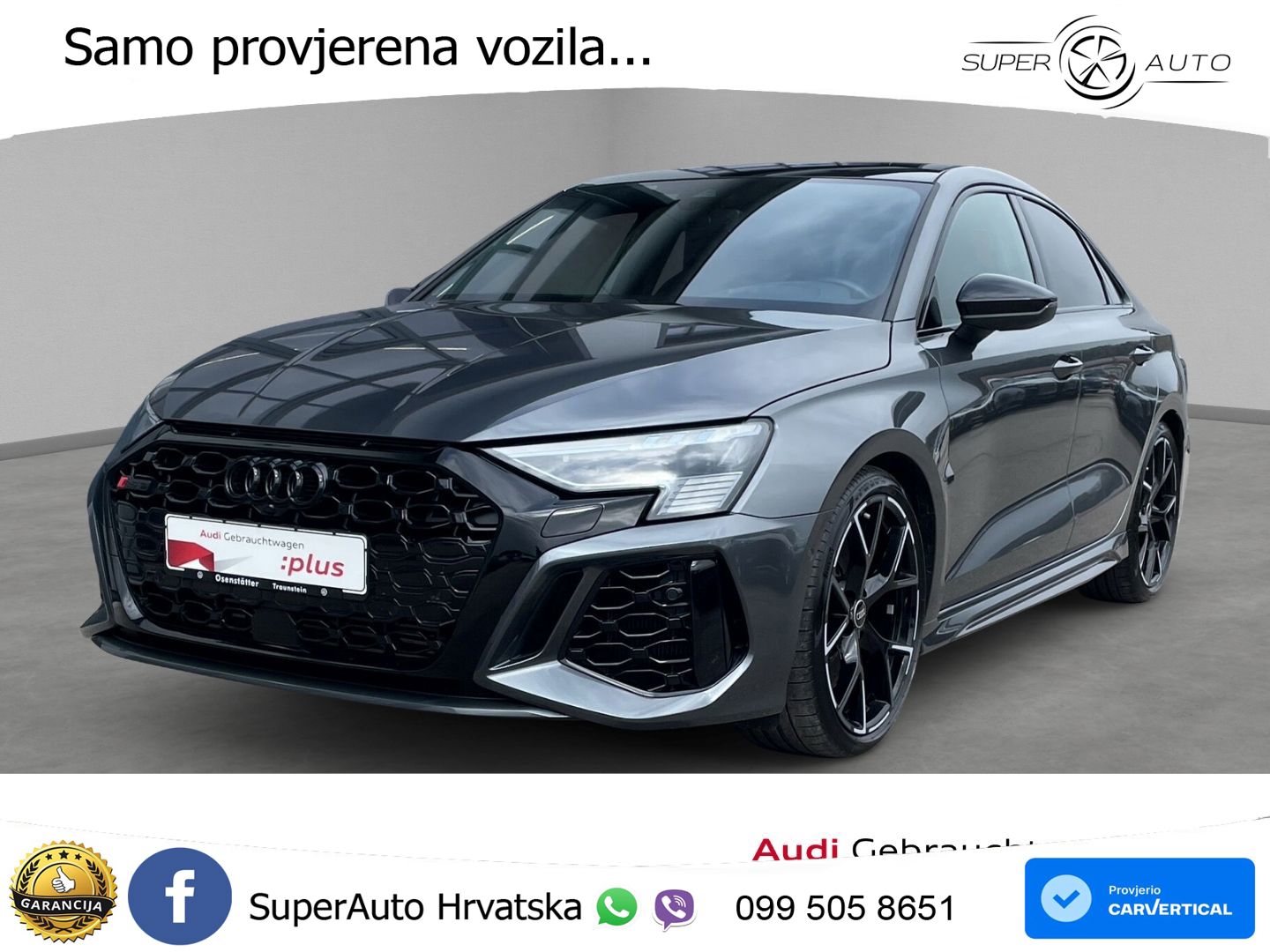 Audi RS3 Sedan 2.5 TFSI (400 KS) quattro S tronic LED+GR SJED+ACC
