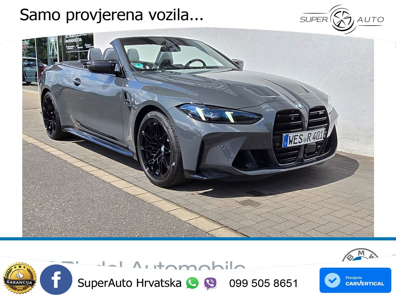 BMW M4 Convertible Competition 3.0 (530 KS) xDrive Steptronic LED+GR SJED+ACC