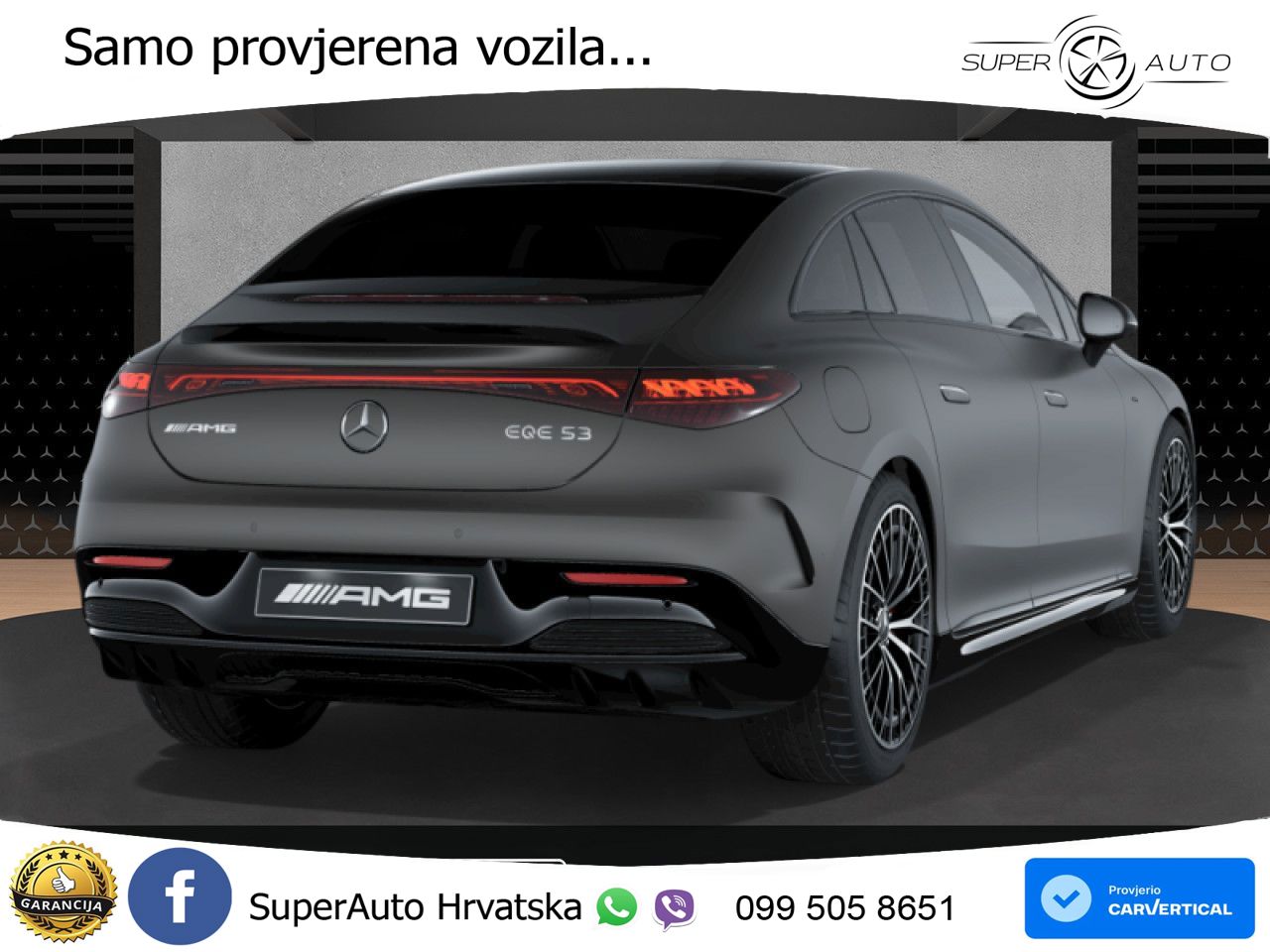 Mercedes EQE AMG 53 100 kWh (625 KS) 4MATIC+ ZRAČNI+ACC+GR SJED+360+PANO