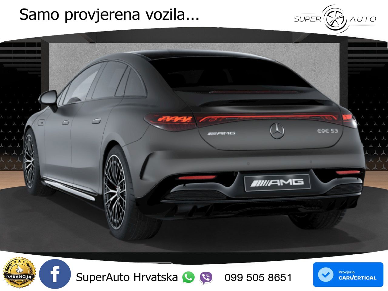 Mercedes EQE AMG 53 100 kWh (625 KS) 4MATIC+ ZRAČNI+ACC+GR SJED+360+PANO
