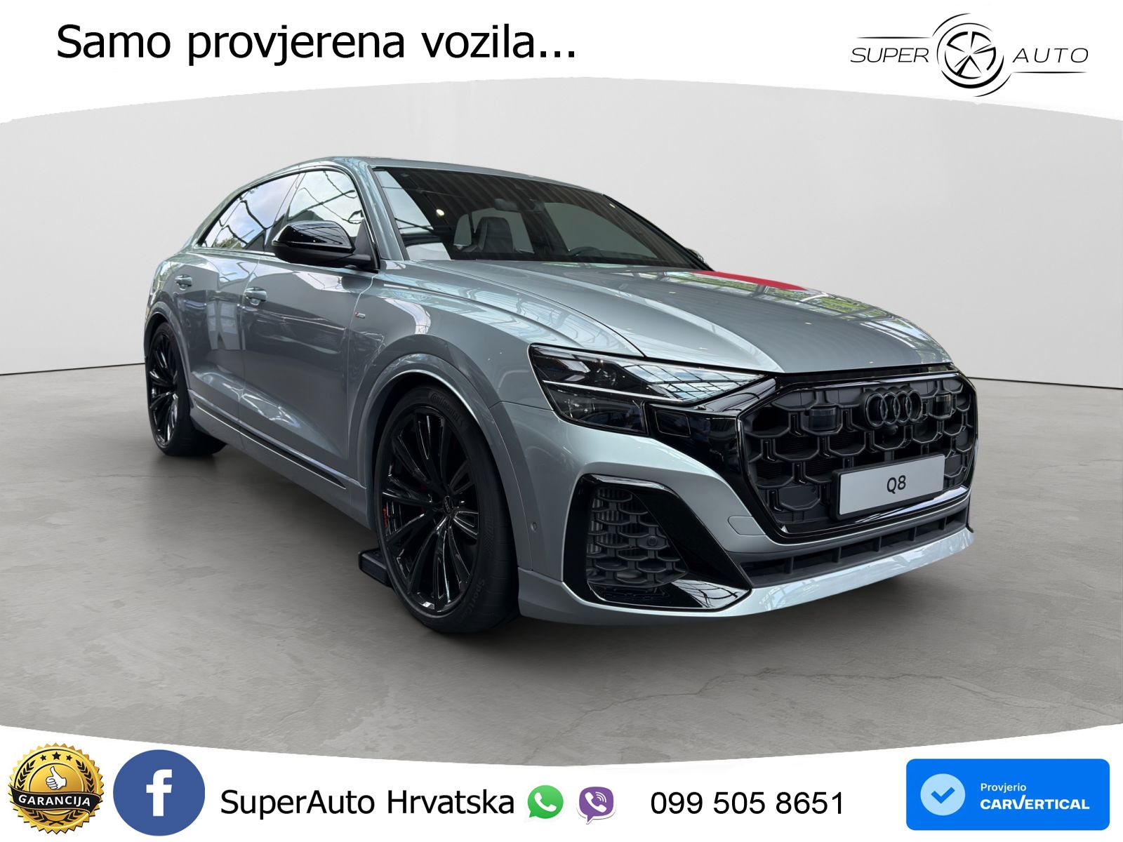 Audi Q8 60 TFSIe V6 (490 KS) quattro Tiptronic LED+GR SJED+ACC